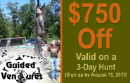 Coupon, Alligator Hunting in Lake Charles, LA